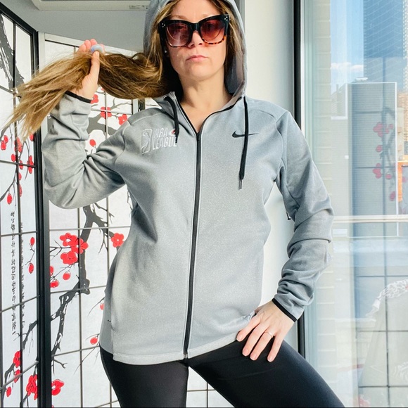 Nike NBA League Nike Hood Ribbed Textured Fleeced Jacket - Picture 6 of 17